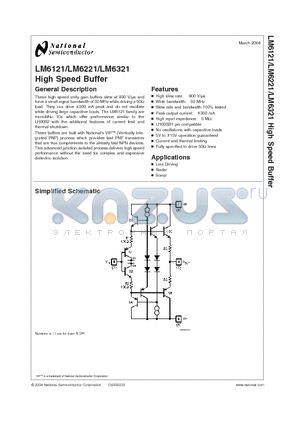 LM6121_04 datasheet - High Speed Buffer