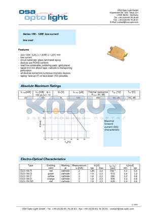 OLS-156D-XD-TD datasheet - Series 156 - 1206 low current low cost