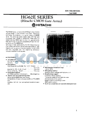 HG62E11 datasheet - CMOS GATE ARRAY