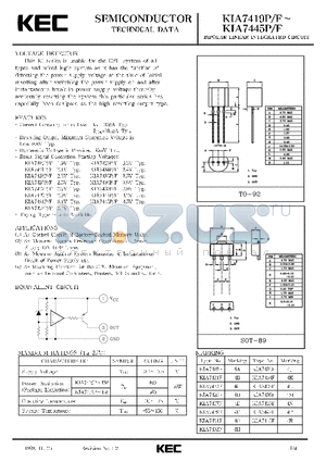 KIA7422 datasheet - VOLTAGE DETECTOR