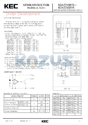 KIA7725P datasheet - BIPOLAR LINEAR INTEGRATED CIRCUIT