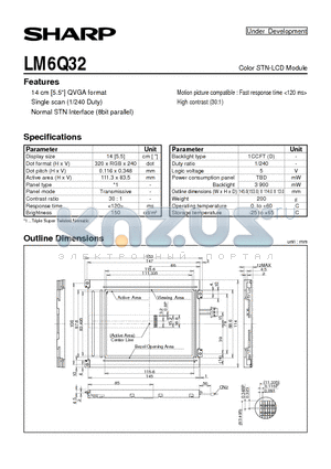 LM6Q32 datasheet - Color STN-LCD Module