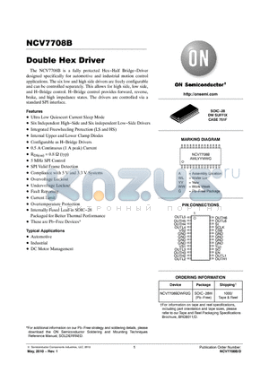 NCV7708BDWR2G datasheet - Double Hex Driver