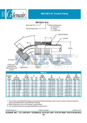 M24753-02-C datasheet - Conduit Fitting