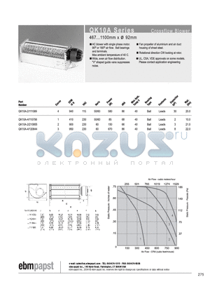 QK10A-2111589 datasheet - Crossflow Blower