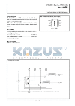 M62261FP datasheet - VOLTAGE CONVERTER FOR MMIC