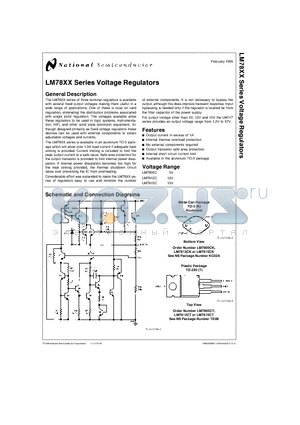 LM7805CT datasheet - Voltage Regulators