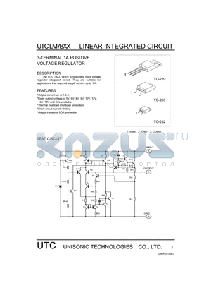 LM7810 datasheet - 3-TERMINAL 1A POSITIVE VOLTAGE REGULATOR