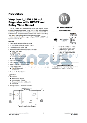 NCV86604BD33R2G datasheet - Very Low Iq LD0 150 mA Regulator with RESET and Delay Time Select
