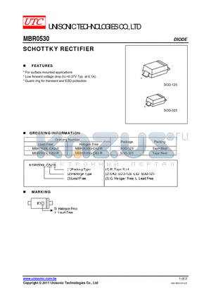 MBR0530G-CB2-R datasheet - SCHOTTKY RECTIFIER