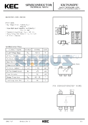 KIC7SZ05FU datasheet - SILICON MONOLITHIC CMOS DIGITAL INTEGRATED CIRCUIT(INVERTER OPEN DRAIN)