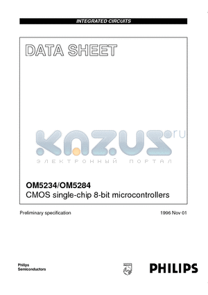 OM5234/IBB/YYY datasheet - CMOS single-chip 8-bit microcontrollers