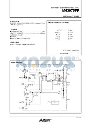 M63975FP datasheet - IGBT MOSFET DRIVER