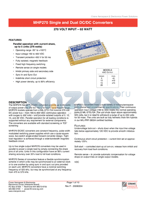 MHP27012D/ES datasheet - MHP27005S