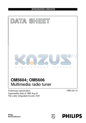 OM5606 datasheet - Multimedia radio tuner