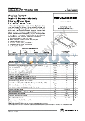 MHPM7A10E60DC3 datasheet - Hybrid Power Module
