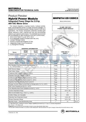 MHPM7A10S120DC3 datasheet - Hybrid Power Module