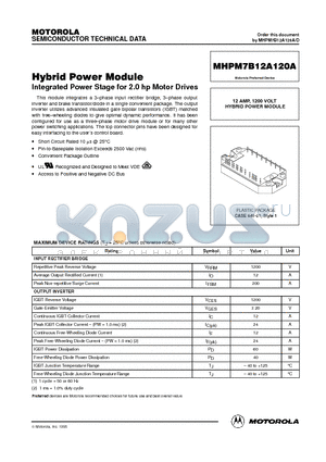 MHPM7B12A120A datasheet - Hybrid Power Module