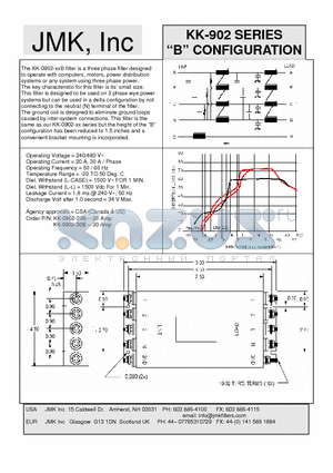 KK-0902-20B datasheet - Operating Voltage = 240/480 V~ Operating Current = 20 A, 30 A / Phase