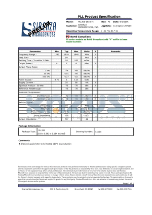 PLL350-1810Y datasheet - PLL Product Specification