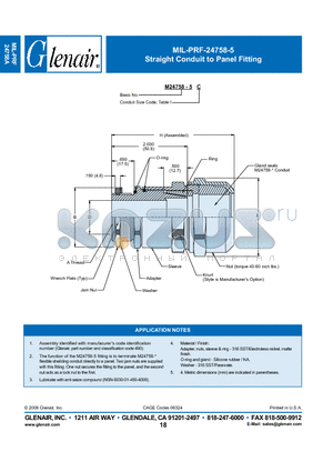 M24758-5C datasheet - Conduit Fitting