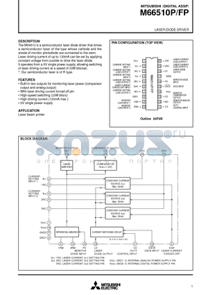 M66510 datasheet - LASER-DIODE DRIVER