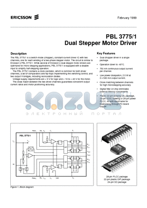 PBL3775QN datasheet - Dual Stepper Motor Driver