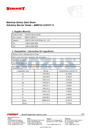 MBR10L100FCT-H datasheet - Schottky Barrier Diode