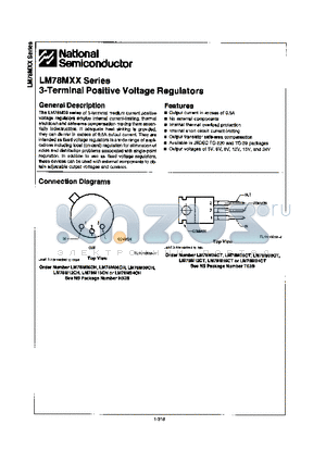 LM78M08CH datasheet - 3-Terminal Positive Voltage Regulators