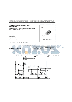 LM79L15ACZ datasheet - 3-TERMINAL 0.1A NEGATIVE VOLTAGE REGULATORS