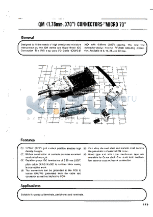 QM10-14P-SP datasheet - QM (1.78mm-070) CONNECTORS