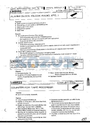 LM8471 datasheet - ALARM CLOCK (CLOCK RADIO.ETC)