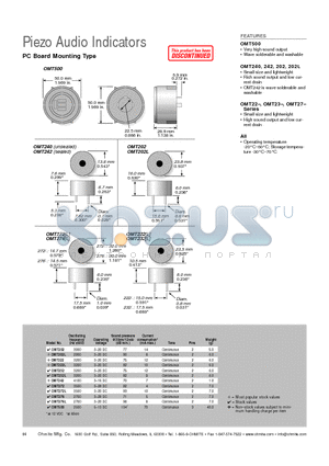 OMT242 datasheet - PC Board Mounting Type