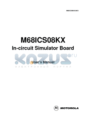 M68ICS08KXHOD datasheet - In-circuit Simulator Board