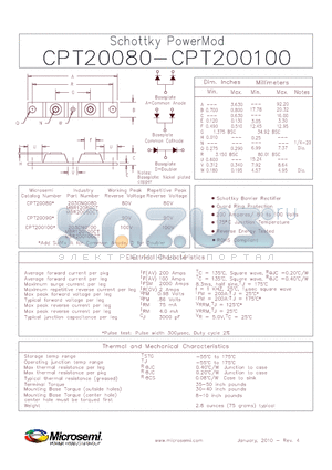 MBR200100CT datasheet - Schottky PowerMod