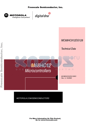 M68KIT912DG128 datasheet - Microcontrollers