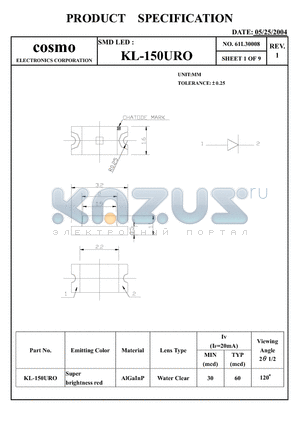 KL-150URO datasheet - PRODUCT SPECIFICATION