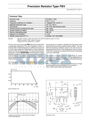 PBV datasheet - Precision Resistor