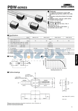 PBW-1202-33 datasheet - Equipment Designed to Conform EMI Regulations Such As VCCI,CISPR,FCC,VDE,etc