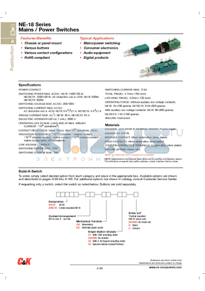 NE18OA02B datasheet - Power Switches