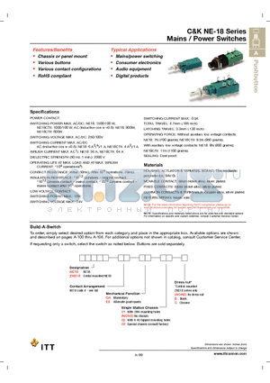 NE18OA03C datasheet - Mains / Power Switches