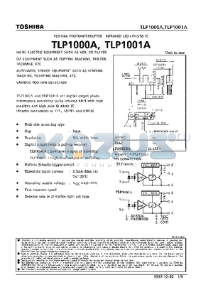 PLP1001A datasheet - THSHIBA PHOTOINTERRUPTER INFRARED LEDPHOTO IC
