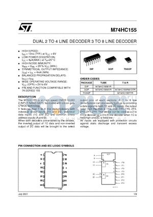 M74HC155_01 datasheet - M74HC155_01