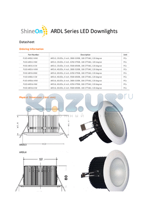 PLSO-ARDL3-WW datasheet - ARDL Series LED Downlights