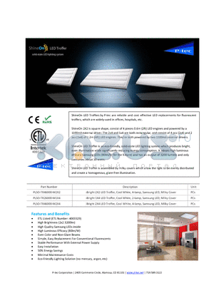PLSO-TR46000-M2X4 datasheet - SOLID-STATE LED LIGHTING SYSTEM