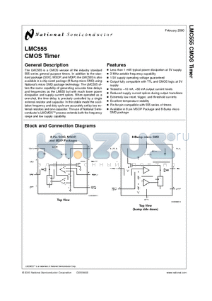 LMC555CM datasheet - CMOS Timer