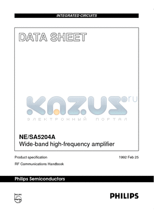 NE5204AD datasheet - Wide-band high-frequency amplifier