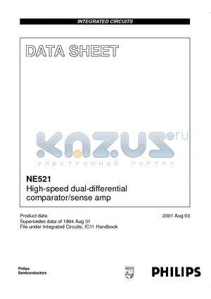 NE521N datasheet - High-speed dual-differential comparator/sense amp