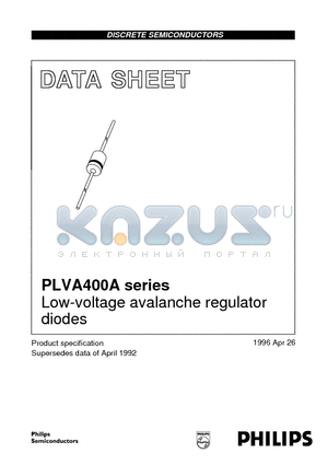 PLVA450A datasheet - Low-voltage avalanche regulator diodes