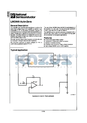 LMC669CCN datasheet - AUTO-ZERO